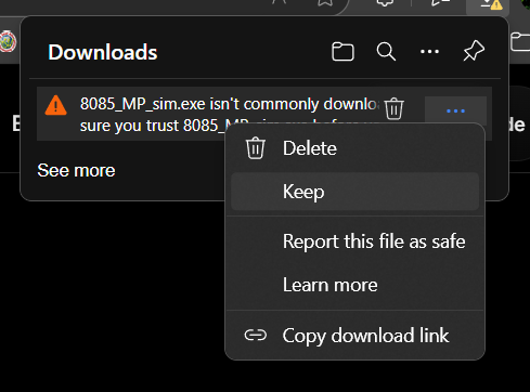 Hand clicking a download button